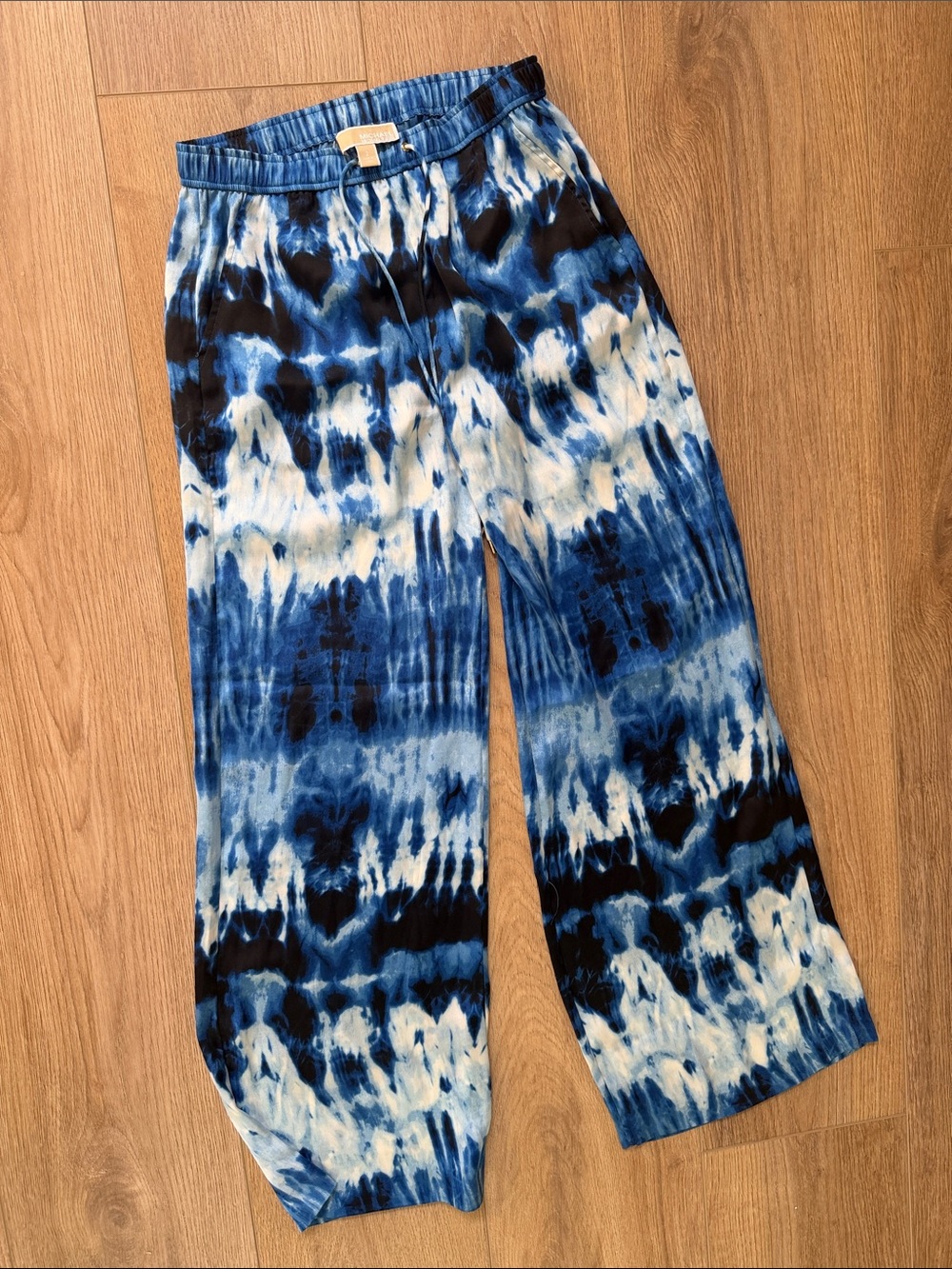 Women Michael Kors Tie-Dye Wide-Leg Lounge Pants - Blue